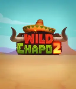 Experience the vibrant Mexican desert with the Wild Chapo 2 game by Relax Gaming, showcasing a whimsical bull wearing a sombrero set against a serene desert backdrop. This image captures the excitement and culture of the game, ideal for fans of animated adventure slots, offering a entertaining adventure.