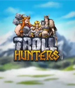 Immerse yourself in "Troll Hunters," where fierce Viking warriors prepare to take on their foes. The logo shows a pair of Vikings, male and female, armed and ready, with a frosty landscape. They exude strength and courage, symbolizing the spirit of the game's adventurous theme.