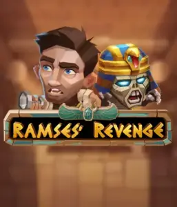 Dive into the thrilling world of Ramses' Revenge slot by Relax Gaming, featuring a surprised explorer and a menacing mummy amid an Egyptian tomb backdrop. This graphic portrays the adventure of ancient Egyptian myths, perfect for those interested in historical adventures, offering a captivating escape. 